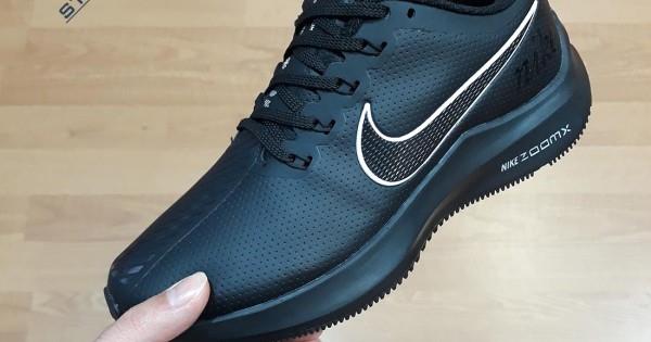 Nike ZoomX V6 Turbo Leather All Black 1 کتونی نایک زوم ایکس چرمی